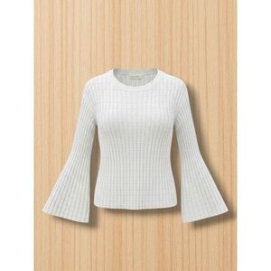 Senserise White Cable Knit Long Sleeve Sweater S